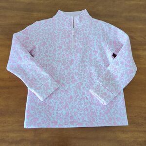 The Beaufort Bonnet Girls CANTER COLLAR HALF ZIP GREENVILLE GARDEN Pullover NWT